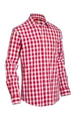 Elite Shirt Bavarian Checkered Dark Red ST-05