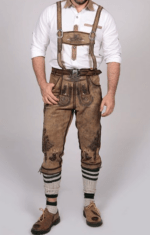 Authentic Bundhosen Bavarian Classic Long Brown BH-09