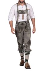 Bavarian Classic Long Bundhosen Gray
