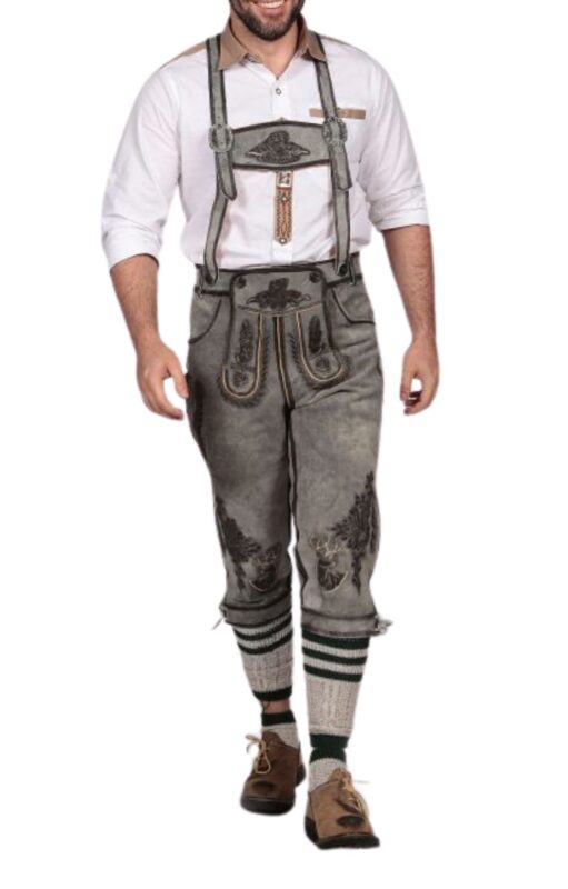 Bavarian Classic Long Bundhosen Gray