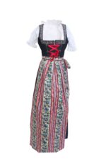 Charming Dirndl Maxi Long Cherry Black