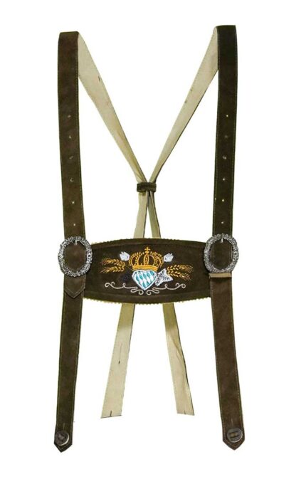 Authentic Lederhosen Suspenders Dark Brown SUS-04
