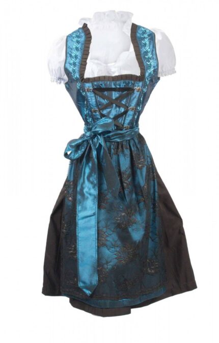 Elegant Dirndl Vintage Dress Blue