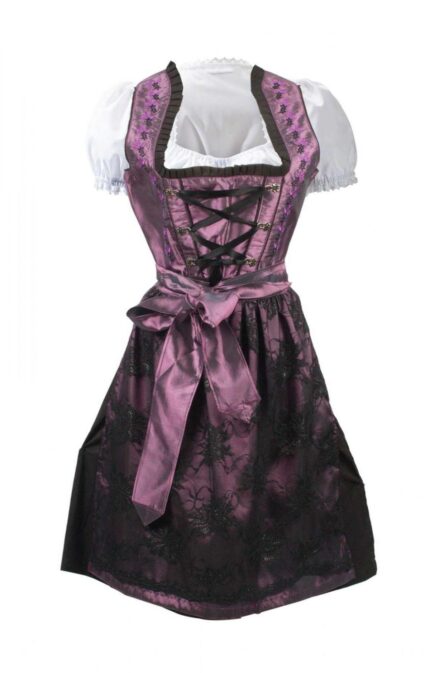Elegant Dirndl Vintage Dress Purple