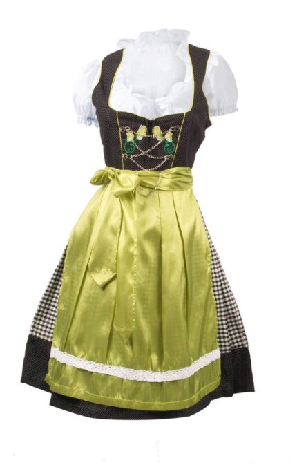 Exquisite Dirndl Midi Dress Helma Vintage Green