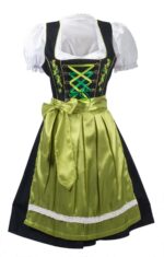 Graceful Dirndl Dress Green 2 Way Flip Apron