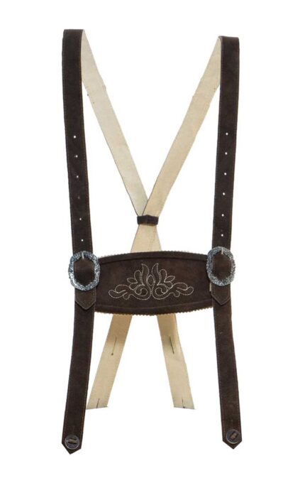 Bavarian Lederhosen Suspenders Classic Brown SUS-20