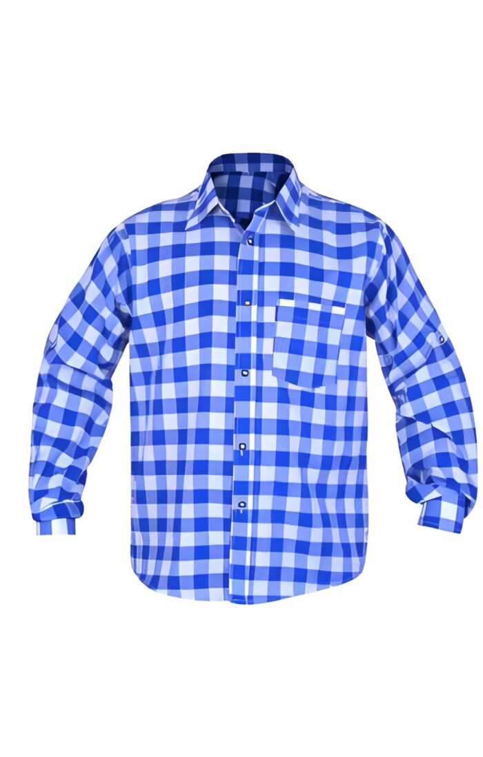 Traditional Shirt diamond Checkered Admiral Blue ST-03