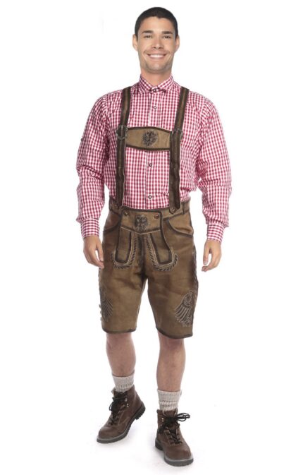 German Lederhosen Stylish Men’s Deep Greenish Brown LH-32
