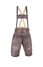 Trachten Lederhosen Men Short Dark Wild Brown
