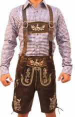 Classic Short Lederhosen For Men Wild Brown LH-03