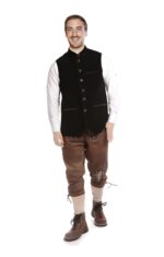 Alluring Waistcoat German Men’s Black WC-04