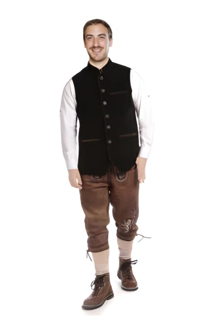 Alluring Waistcoat German Men’s Black WC-04
