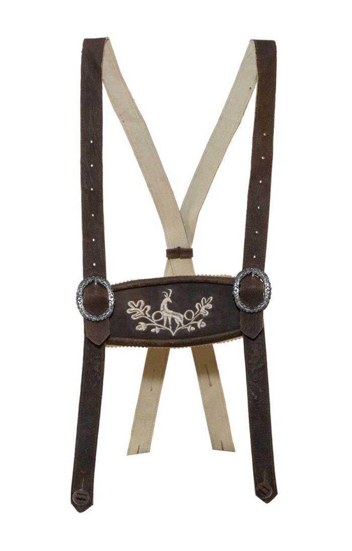 Traditional Lederhosen Suspenders Wild Brown SUS-03