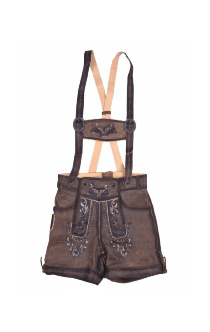 Authentic Women Lederhosen Real Shaded Brown