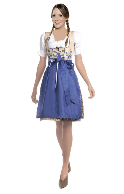 Gorgeous Dirndl Dodger Blue Bavarian Midi Dress