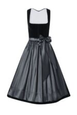 Handmade Velvet Dirndl Dress: Traditional German Alpine Style for Festivals