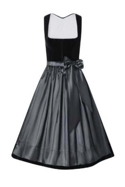 Handmade Velvet Dirndl Dress: Traditional German Alpine Style for Festivals